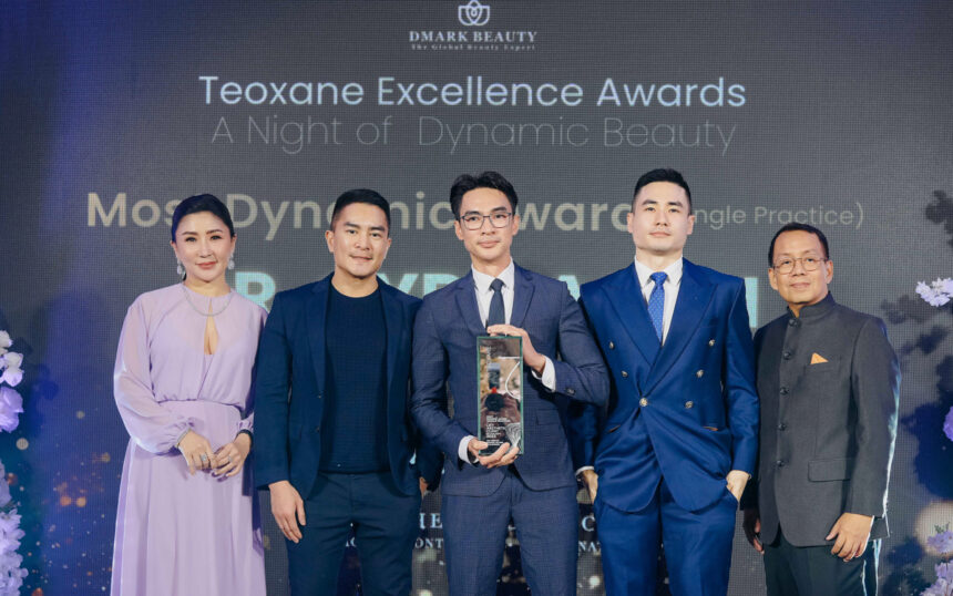 Dr. Isabelle Fernandez and Dr. CJ Marasigan of Luminisce received the Teoxane x DMark Beauty Champion Award