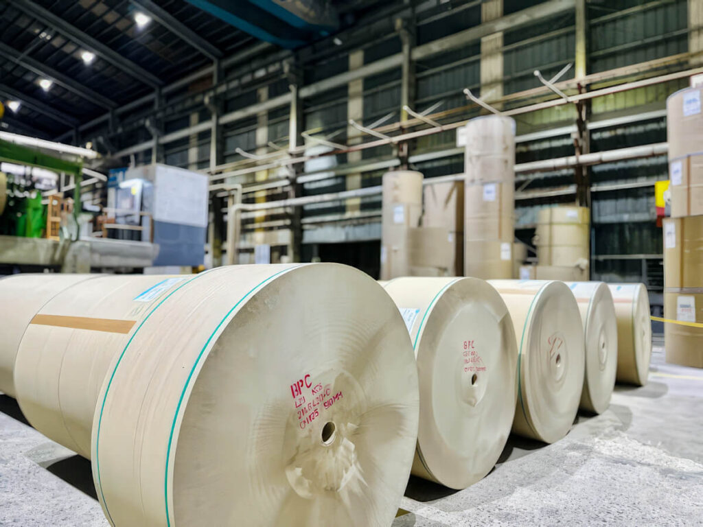 Paper rolls produced by Batangas Paper Corp