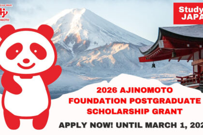 Ajinomoto Foundation Postgraduate Scholarship Springboard to your Dreams