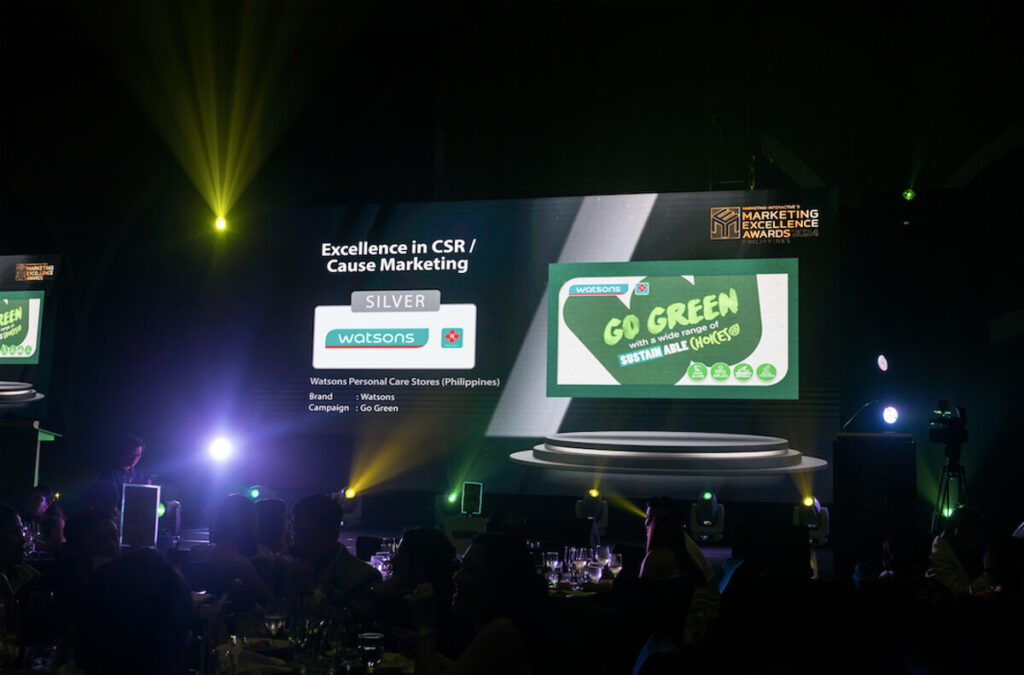 Watsons Go Green campaign earned a Silver Excellence in CSR Award