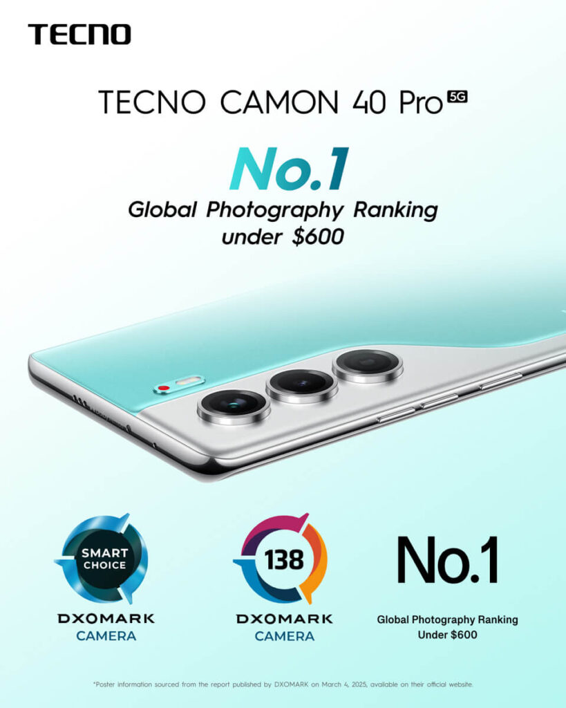 TECNO Launches CAMON 40 Series - DXO No.1