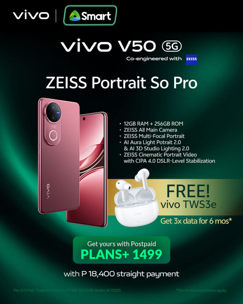 vivo V50 5G Now Available via Smart Postpaid Plans+ 1499