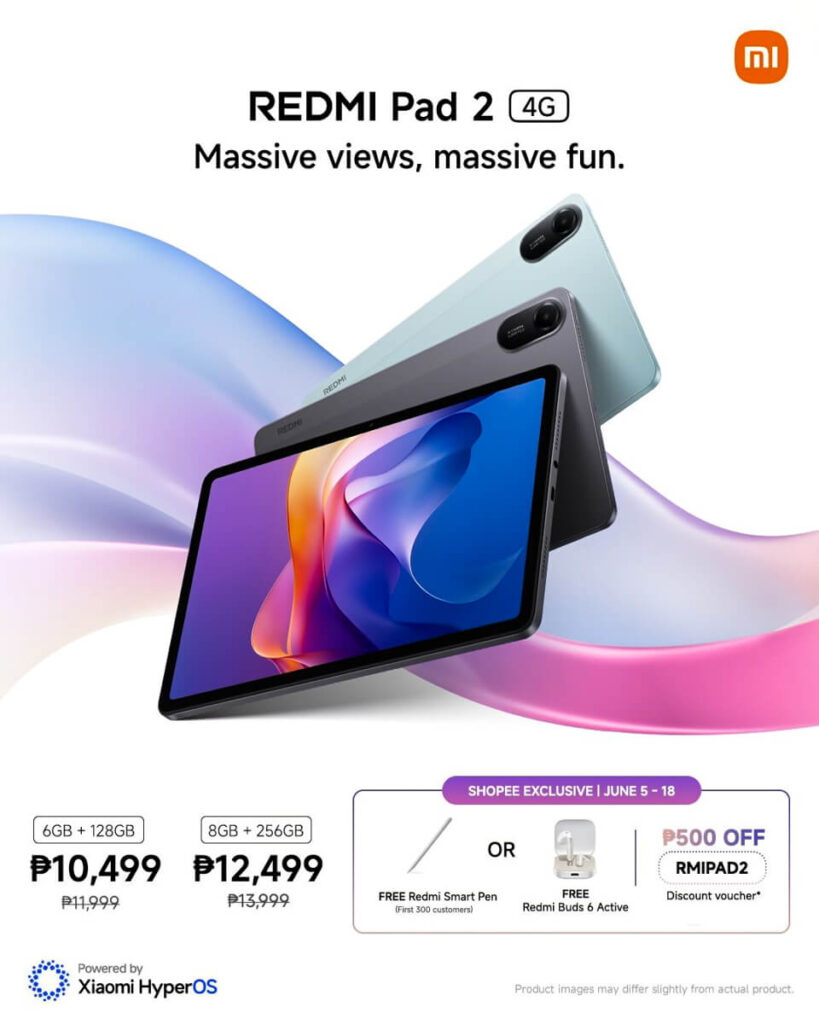 Xiaomi Introduces Redmi Pad 2 4G Immersive Entertainment, Now More Vibrant Than Ever
