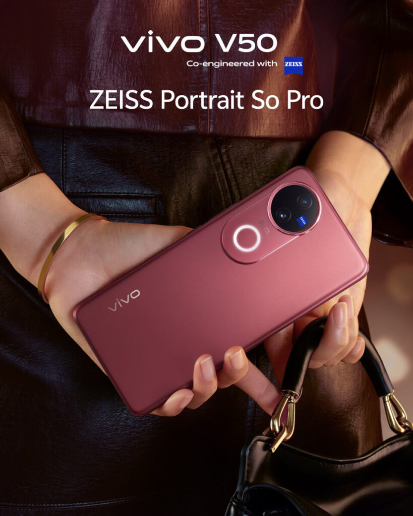 vivo V50 in Ancora Red