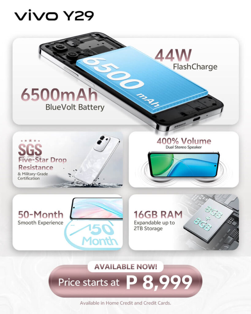 vivo Y29 Launches in PH with Massive Battery and Military-Grade Durability