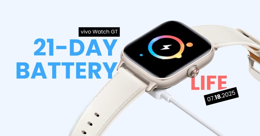 Stay active longer with upcoming vivo Watch GT's 21-day battery life - vivo Watch GT 21-day Battery Life