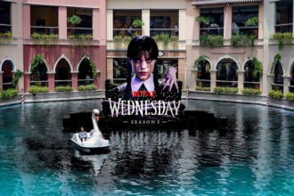 Wednesday Netflix Event Brings a Dark Omen to Venice Grand Canal at McKinley Hill