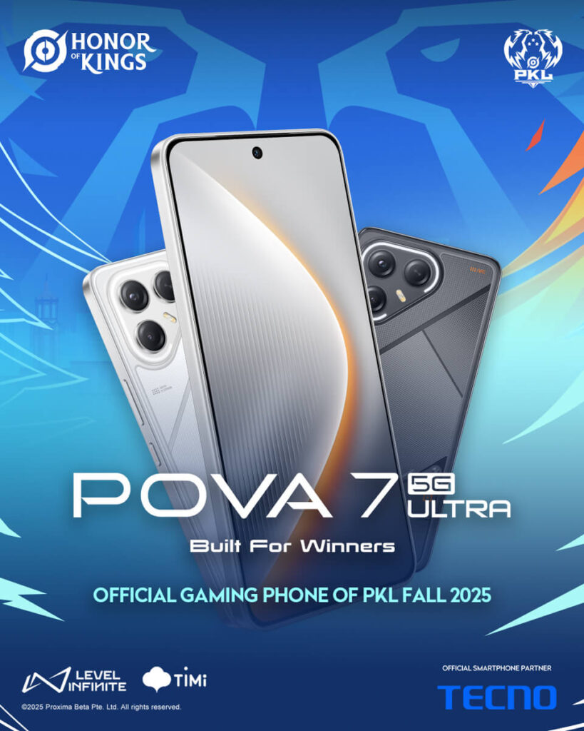 TECNO POVA 7 Ultra 5G Named Official Gaming Phone of PKL Fall 2025
