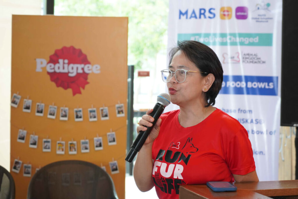 Atty. Heidi Marquez-Caguioa announcing the results of Run Fur Life