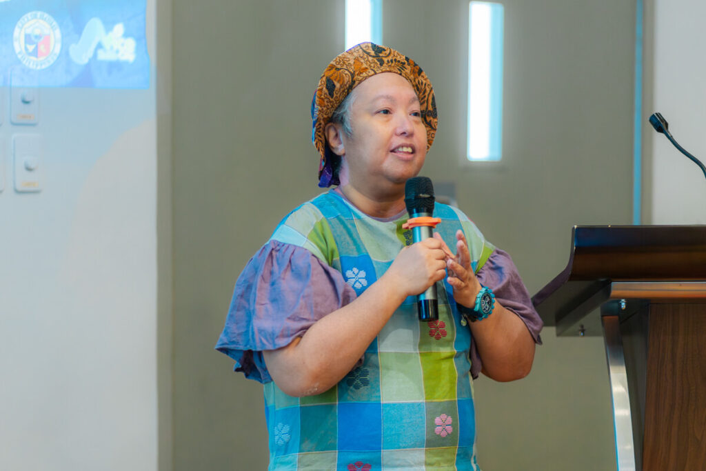 Ms. Leny Ledesma of MICE Iloilo during her opening about the City of Gastronomy