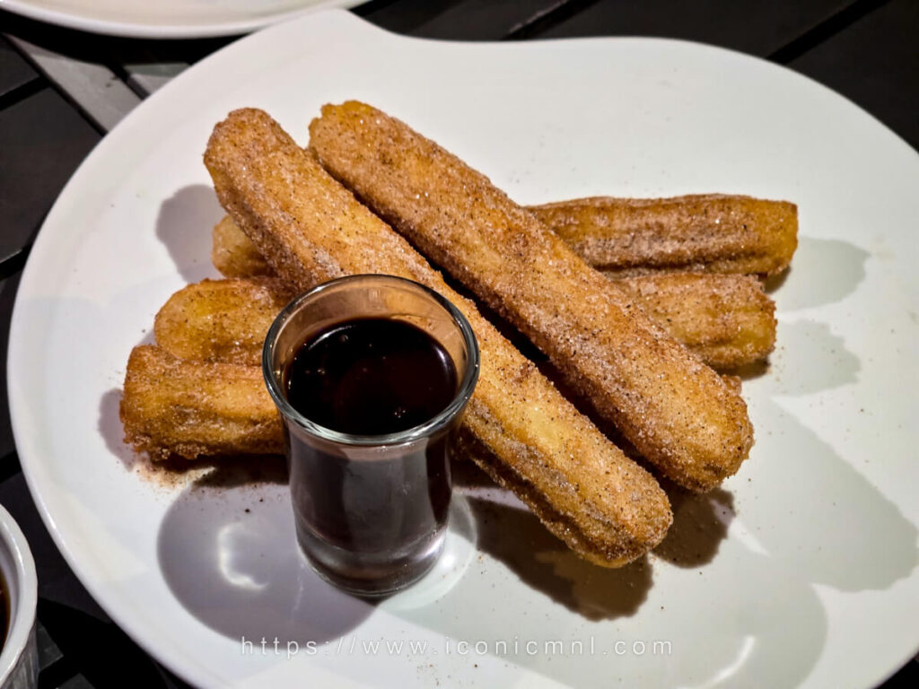 Antidote Bar - Churros - 5 pcs crispy churros rolled in sugar, served with luscious dark chocolate vanilla cream dip