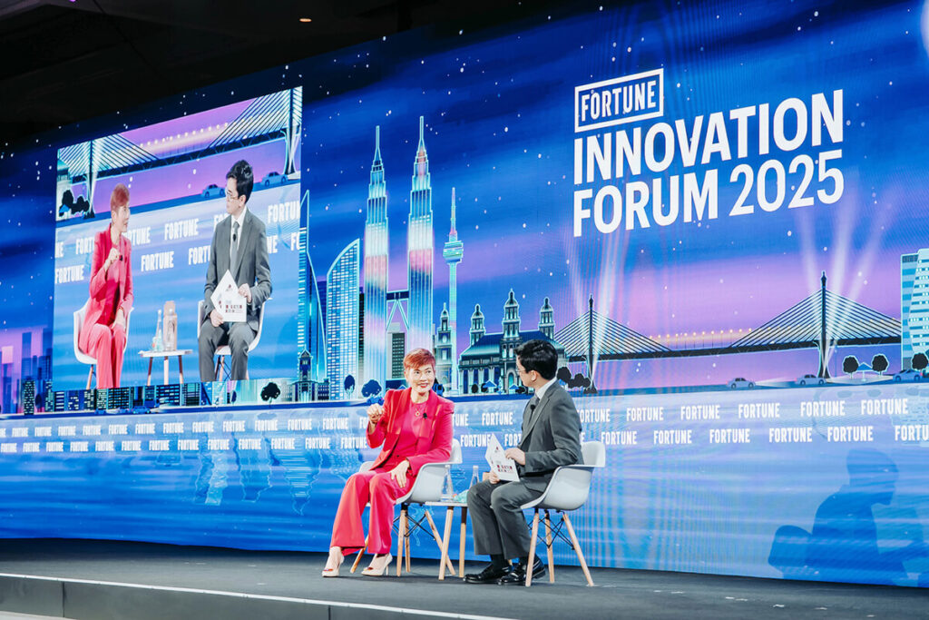Dr. Malina Ngai, takes the stage at the Fortune Innovation Forum 2025 in Kuala Lumpur to share the science and strategy behind AS Watson's 185-year journey of legacy._3