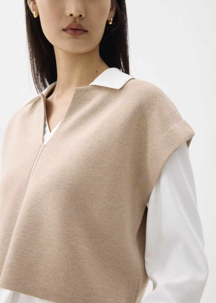 Love Bonito - Esha Knit Crop Shell Top (Taupe Clay)