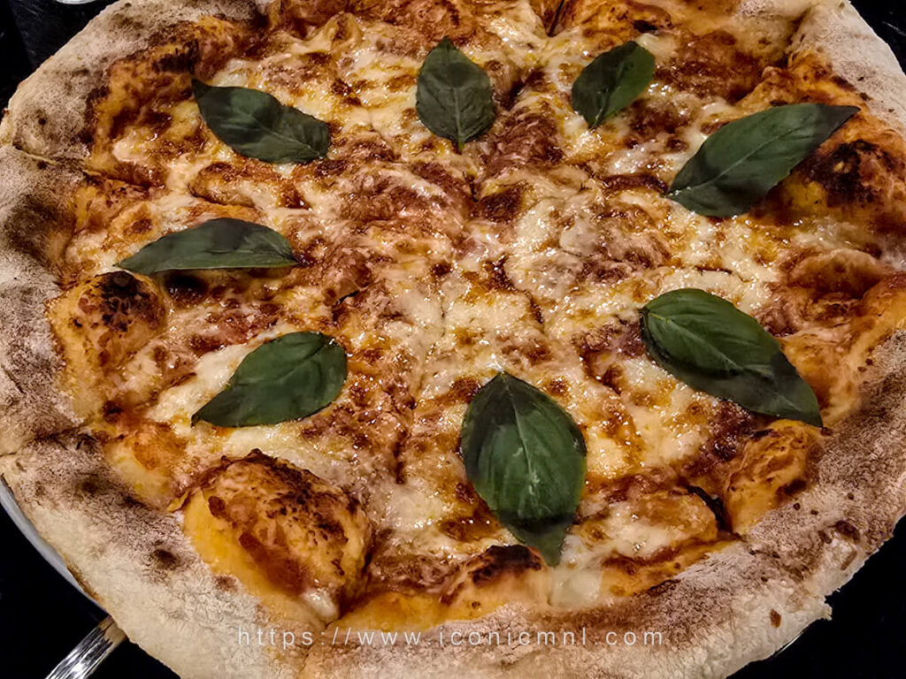 Osteria M - Margherita Pizza with tomato, cheese, basil leaves