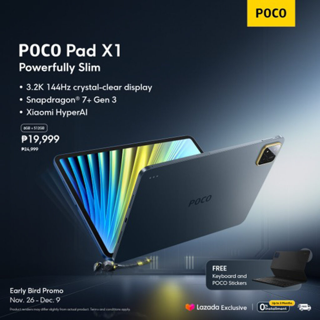 POCO Pad X1 is available in two colors Grey and Blue