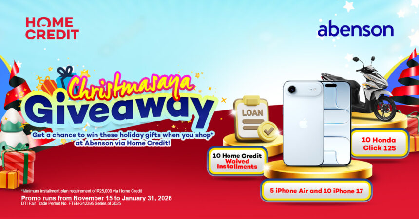 Home Credit Philippines Launches Christmasaya Giveaway with Abenson