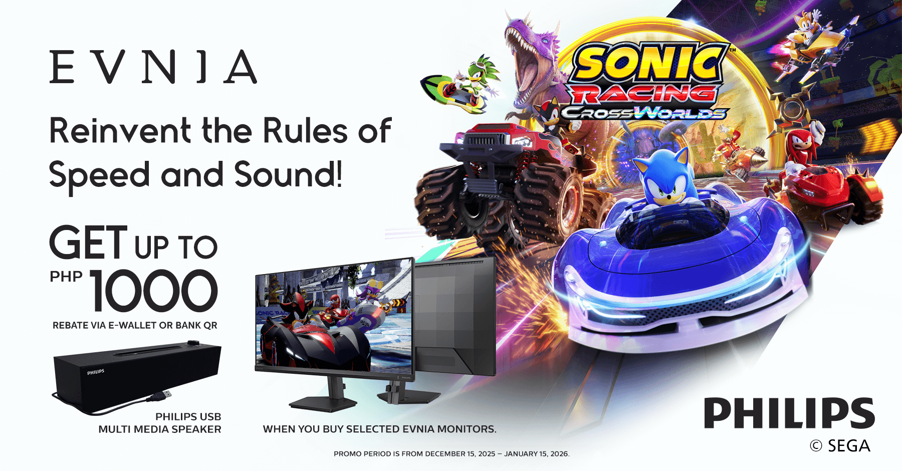 Philips Evnia Partners with Sonic Racing Cross World