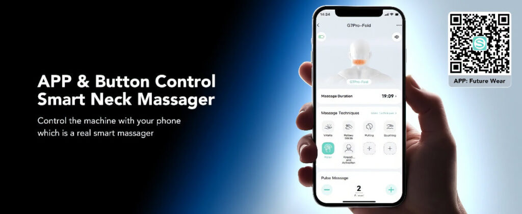 SKG G7 Pro-Fold Foldable Neck Massager - App