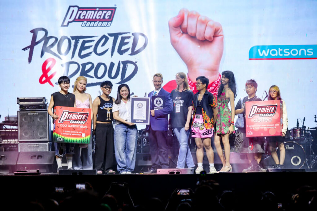 Watsons Philippines and Premiere Condoms successfully set a new Guinness World Records title for the Largest Donation of Condoms in One Hour at the Protected and Proud Concert