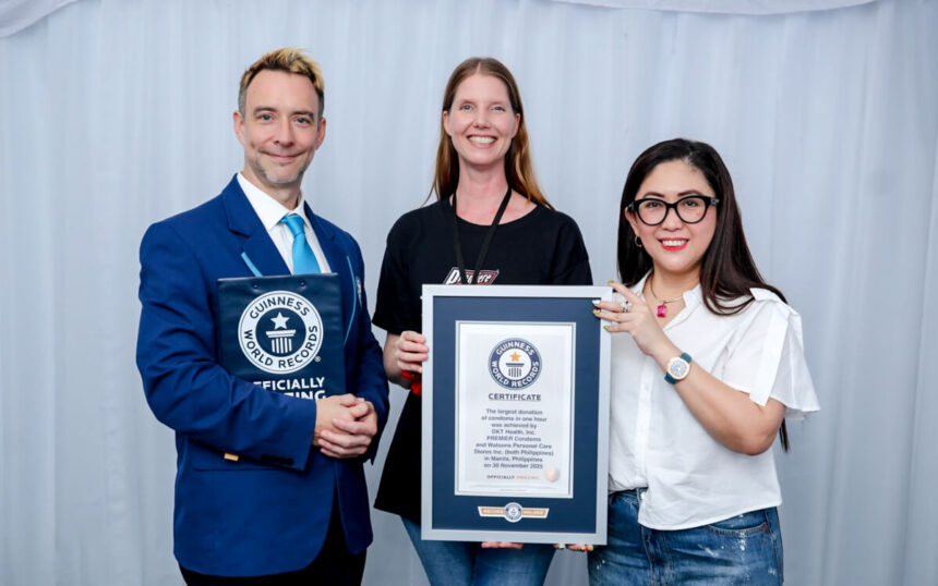 Watsons Philippines and Premiere Condoms successfully set a new Guinness World Records title for the Largest Donation of Condoms in One Hour at the Protected and Proud Concert