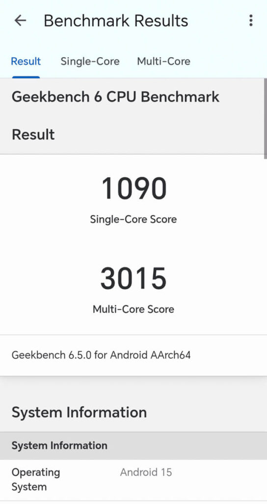 HONOR X9d 5G - Geekbench scores
