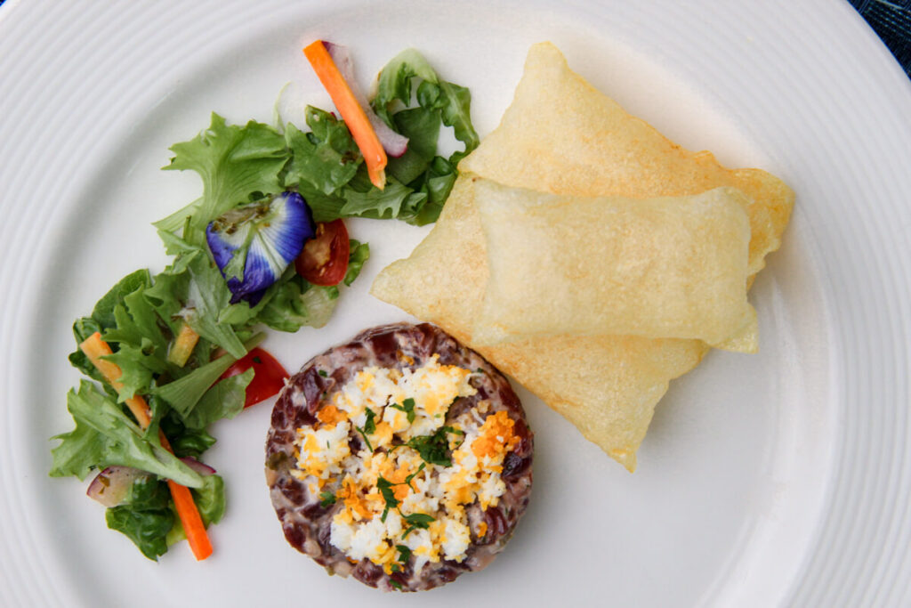 Taza Fresh Table - Beef Tartare with Pommes Souffle