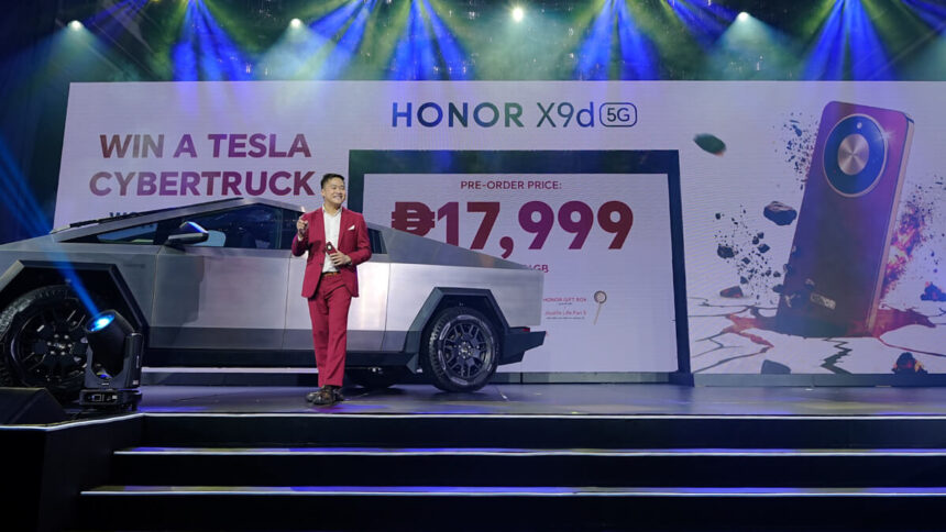 The HONOR X9d 5G Pre-order Giveaway is a P17M Tesla Cybertruck