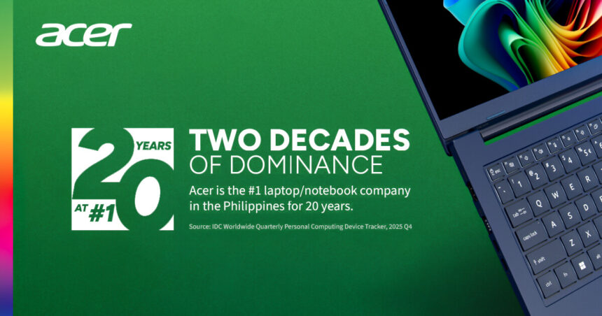 Acer Celebrates 20 Years as the Philippines No 1 Laptop Brand