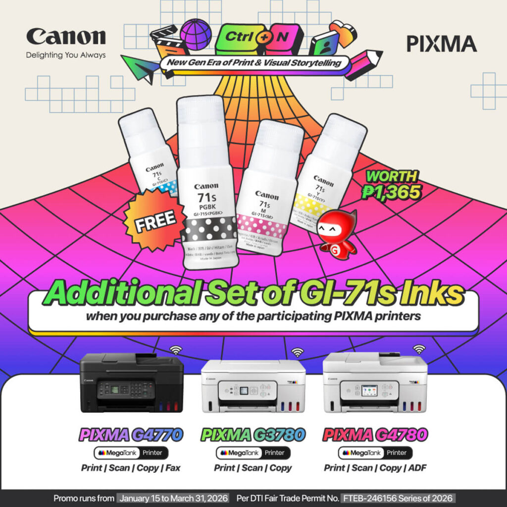 Canon Philippines Launches MegaTank Promo with Free Inks and Rewards