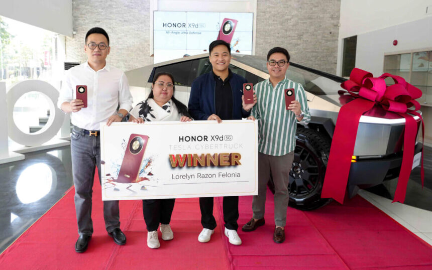 HONOR Awards Tesla Cybertruck to Grand Winner of HONOR X9d 5G Promo