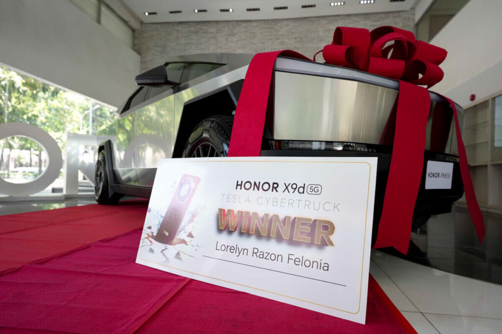 HONOR Awards Tesla Cybertruck to Grand Winner of HONOR X9d 5G Promo