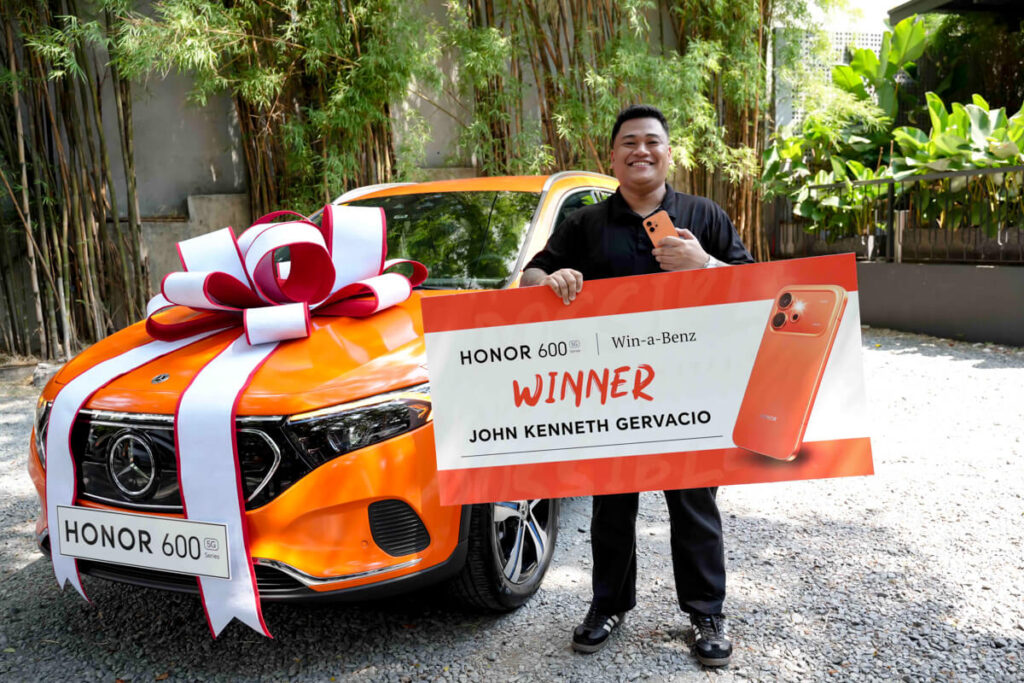 HONOR Philippines Grand Prize Winner of HONOR 600 Win-a-Benz Promo