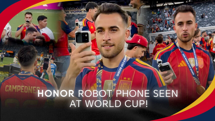 HONOR Robot Phone Makes Surprise Appearance During Spain's World Cup Celebration