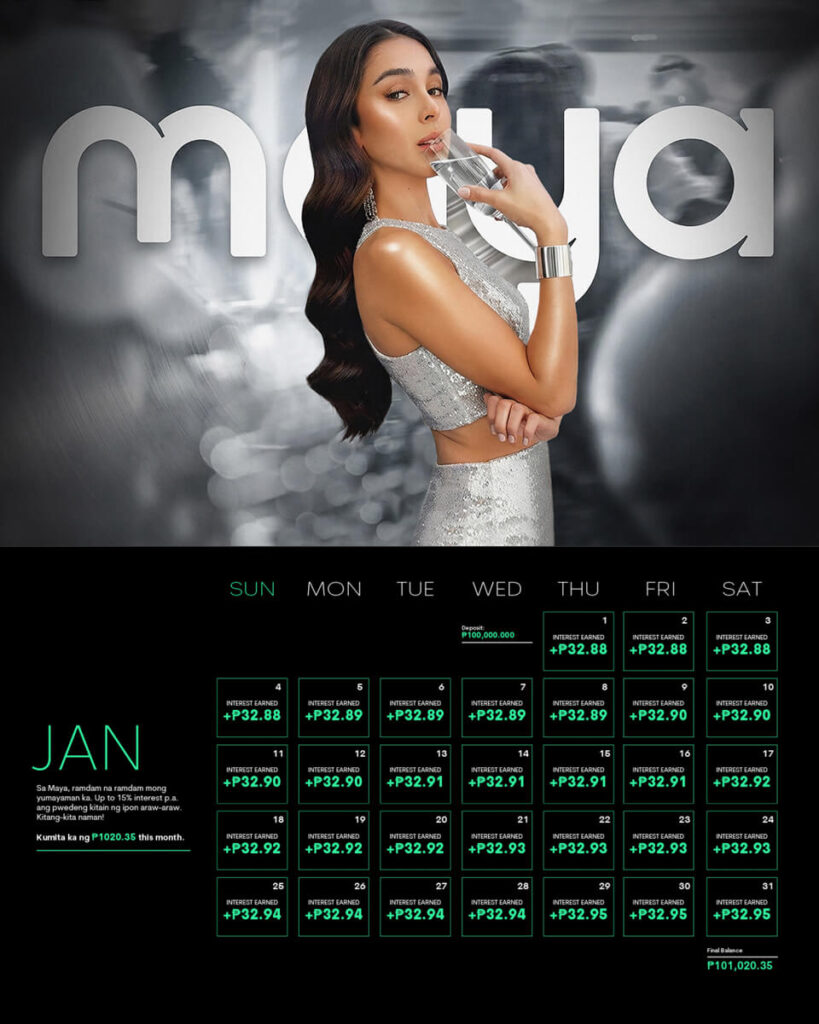 The Maya 2026 Savings Calendar - January Maris Racal
