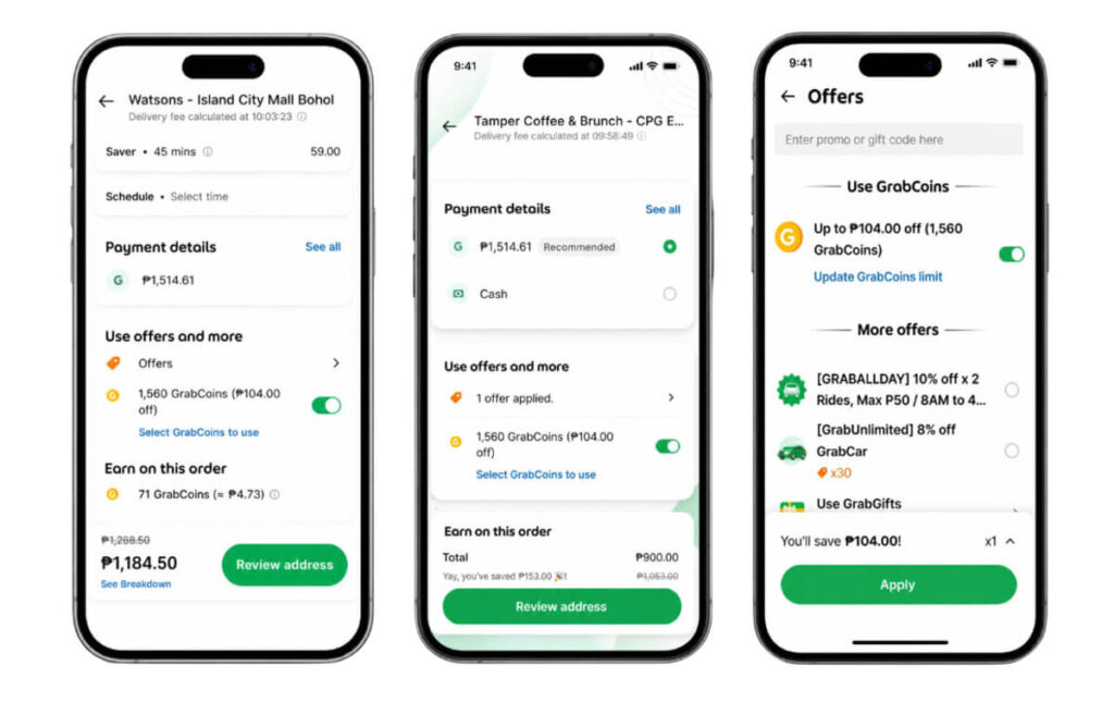 GrabCoins can be used across Grab everyday services including GrabCar GrabFood and GrabMart