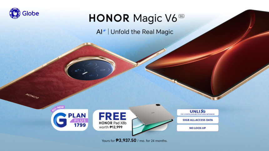 HONOR Magic V6 Now Available Through Globe Postpaid Plans