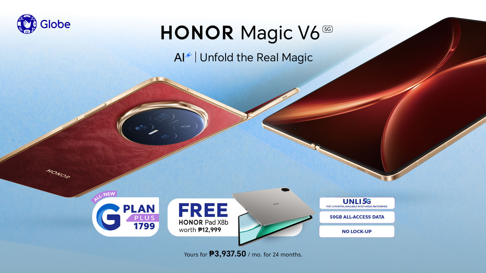 HONOR Magic V6 Now Available Through Globe Postpaid Plans