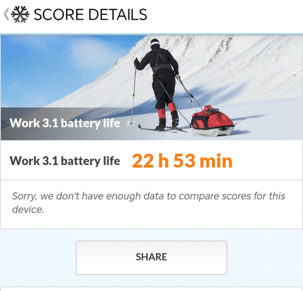 HONOR X6e - PCMark Work 3 battery life