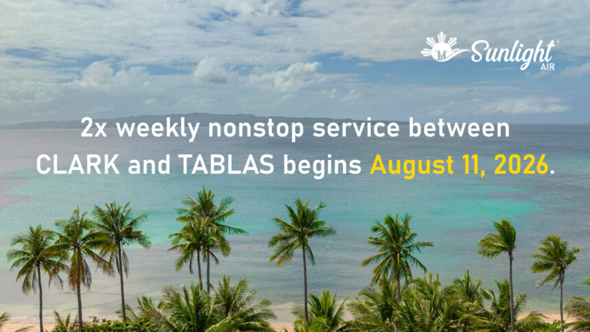 Sunlight Air Launches Direct Clark to Tablas Flights