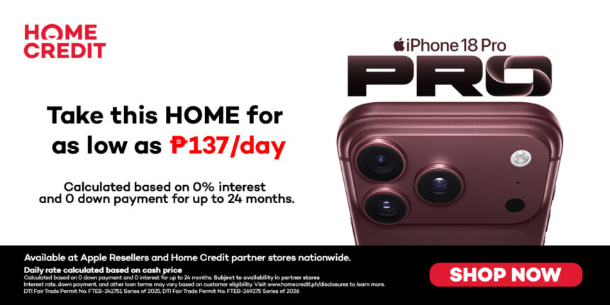 Home Credit Philippines Offers iPhone 18 Pro and Pro Max Deals