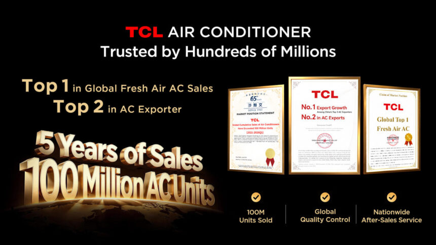TCL Air Conditioner Showcases Smart Blue Wing AI Technology